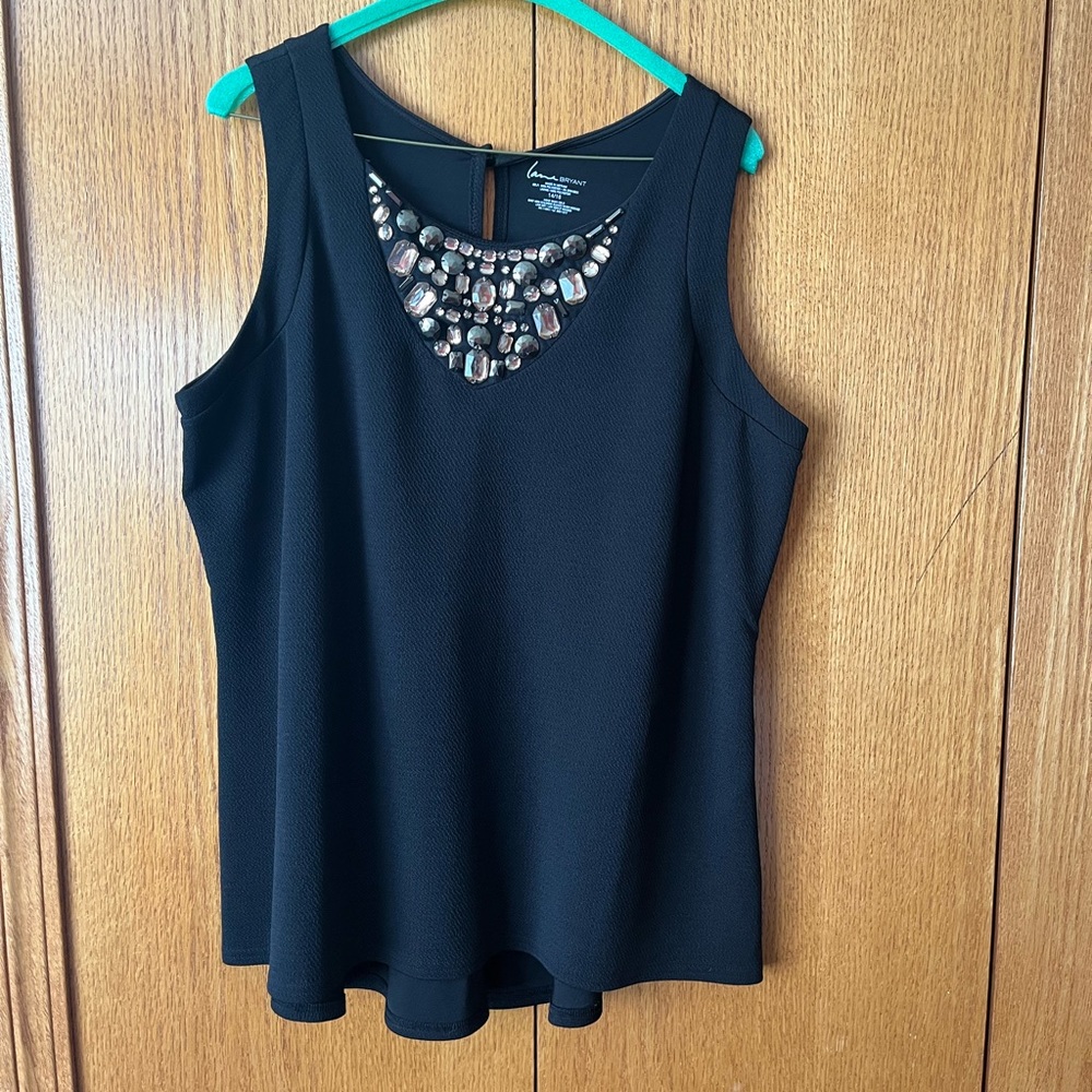 Jeweled black tank